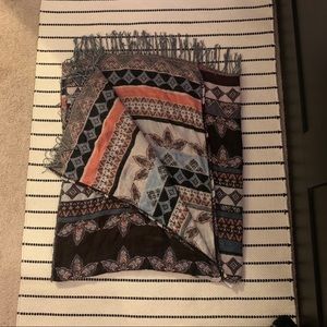 Patterned poncho wrap